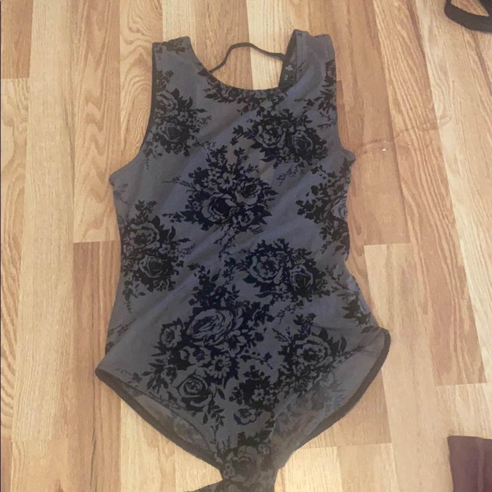 Mesh grey bodysuit
